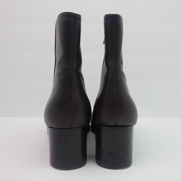 Laura Scott Justine Womens Size 8.5 Brown Leather Side Zip Ankle Booties Boots - Picture 7 of 14